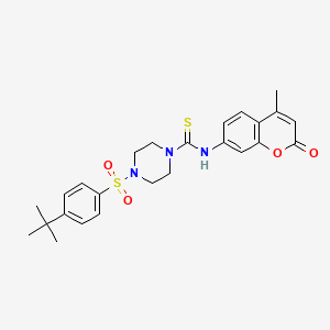 4-[(4-tert-butylphenyl)sulfonyl]-N-(4-methyl-2-oxo-2H-chromen-7-yl)-1-piperazinecarbothioamide