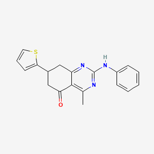 4-METHYL-2-(PHENYLAMINO)-7-(THIOPHEN-2-YL)-5,6,7,8-TETRAHYDROQUINAZOLIN-5-ONE