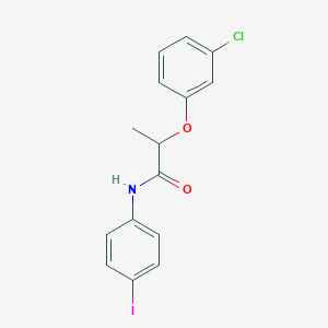 molecular formula C15H13ClINO2 B457608 2-(3-chlorophenoxy)-N-(4-iodophenyl)propanamide 
