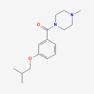 molecular formula C16H24N2O2 B4576109 1-(3-isobutoxybenzoyl)-4-methylpiperazine 