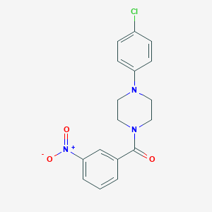 molecular formula C17H16ClN3O3 B457612 1-(4-Chlorophenyl)-4-(3-nitrobenzoyl)piperazine 
