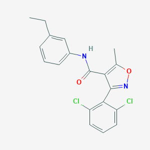 molecular formula C19H16Cl2N2O2 B457613 3-(2,6-dichlorophenyl)-N-(3-ethylphenyl)-5-methyl-1,2-oxazole-4-carboxamide 