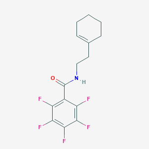 molecular formula C15H14F5NO B457618 N-[2-(1-cyclohexen-1-yl)ethyl]-2,3,4,5,6-pentafluorobenzamide 