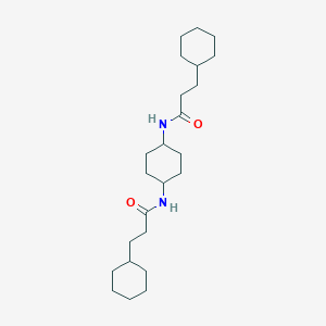 molecular formula C24H42N2O2 B457619 3-cyclohexyl-N-{4-[(3-cyclohexylpropanoyl)amino]cyclohexyl}propanamide 