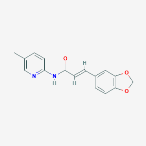 molecular formula C16H14N2O3 B457628 3-(1,3-benzodioxol-5-yl)-N-(5-methyl-2-pyridinyl)acrylamide 