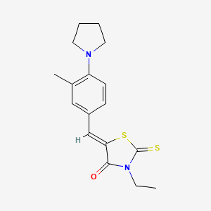 3-ethyl-5-[3-methyl-4-(1-pyrrolidinyl)benzylidene]-2-thioxo-1,3-thiazolidin-4-one