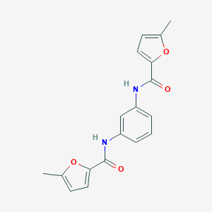 molecular formula C18H16N2O4 B457638 N,N'-benzene-1,3-diylbis(5-methylfuran-2-carboxamide) 