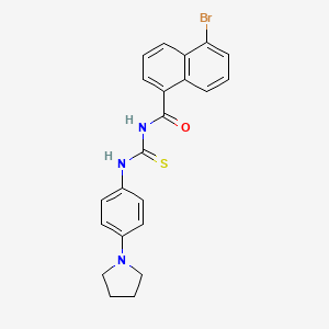 5-bromo-N-[(4-pyrrolidin-1-ylphenyl)carbamothioyl]naphthalene-1-carboxamide