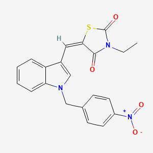 (5E)-3-ethyl-5-{[1-(4-nitrobenzyl)-1H-indol-3-yl]methylidene}-1,3-thiazolidine-2,4-dione