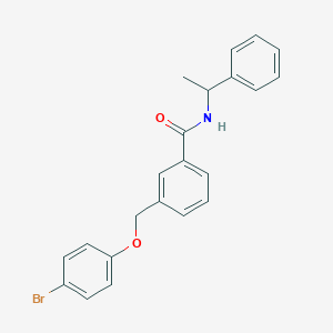 molecular formula C22H20BrNO2 B457647 3-[(4-bromophenoxy)methyl]-N-(1-phenylethyl)benzamide 