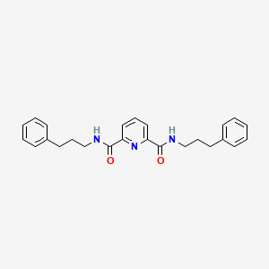 molecular formula C25H27N3O2 B4576479 N,N'-bis(3-phenylpropyl)-2,6-pyridinedicarboxamide 