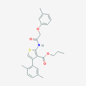 Propyl 4-(2,5-dimethylphenyl)-2-{[(3-methylphenoxy)acetyl]amino}-3-thiophenecarboxylate