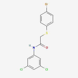 molecular formula C14H10BrCl2NOS B4576528 2-[(4-bromophenyl)thio]-N-(3,5-dichlorophenyl)acetamide 