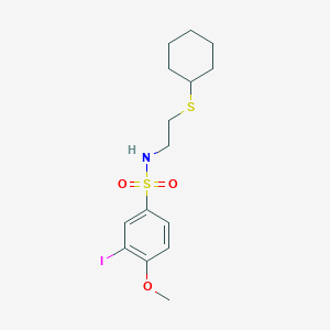 N-[2-(cyclohexylthio)ethyl]-3-iodo-4-methoxybenzenesulfonamide