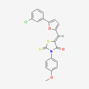 5-{[5-(3-chlorophenyl)-2-furyl]methylene}-3-(4-methoxyphenyl)-2-thioxo-1,3-thiazolidin-4-one