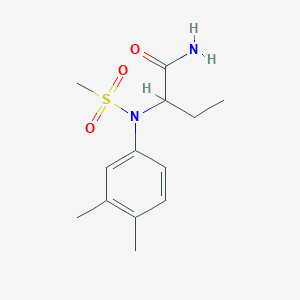 molecular formula C13H20N2O3S B4576644 2-[(3,4-dimethylphenyl)(methylsulfonyl)amino]butanamide 