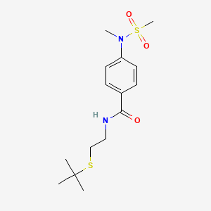 N-[2-(tert-butylsulfanyl)ethyl]-4-[methyl(methylsulfonyl)amino]benzamide