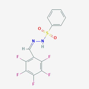 molecular formula C13H7F5N2O2S B457667 N'-[(Z)-(pentafluorophenyl)methylidene]benzenesulfonohydrazide 