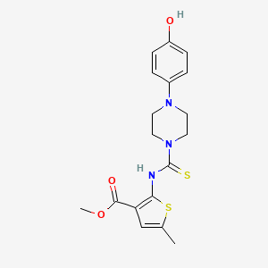 methyl 2-({[4-(4-hydroxyphenyl)-1-piperazinyl]carbonothioyl}amino)-5-methyl-3-thiophenecarboxylate