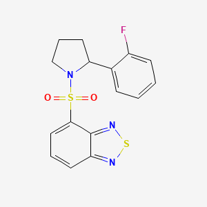 4-{[2-(2-fluorophenyl)-1-pyrrolidinyl]sulfonyl}-2,1,3-benzothiadiazole