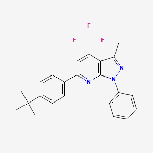 molecular formula C24H22F3N3 B4576688 6-[4-(TERT-BUTYL)PHENYL]-3-METHYL-1-PHENYL-4-(TRIFLUOROMETHYL)-1H-PYRAZOLO[3,4-B]PYRIDINE 