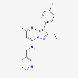 3-(4-chlorophenyl)-2-ethyl-5-methyl-N-(pyridin-3-ylmethyl)pyrazolo[1,5-a]pyrimidin-7-amine