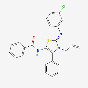 N-{3-allyl-2-[(3-chlorophenyl)imino]-4-phenyl-2,3-dihydro-1,3-thiazol-5-yl}benzamide