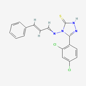 5-(2,4-dichlorophenyl)-4-[(3-phenyl-2-propen-1-ylidene)amino]-4H-1,2,4-triazole-3-thiol