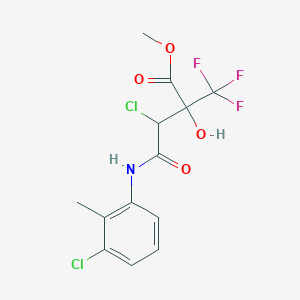 molecular formula C13H12Cl2F3NO4 B457678 Methyl 3-chloro-4-(3-chloro-2-methylanilino)-2-hydroxy-4-oxo-2-(trifluoromethyl)butanoate 