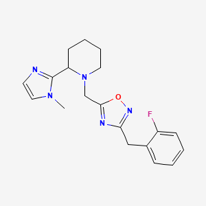 1-{[3-(2-fluorobenzyl)-1,2,4-oxadiazol-5-yl]methyl}-2-(1-methyl-1H-imidazol-2-yl)piperidine