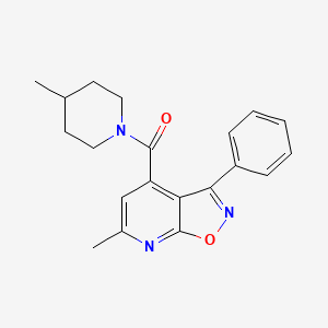 (6-METHYL-3-PHENYLISOXAZOLO[5,4-B]PYRIDIN-4-YL)(4-METHYLPIPERIDINO)METHANONE