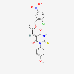 5-{[5-(2-chloro-5-nitrophenyl)-2-furyl]methylene}-1-(4-ethoxyphenyl)-2-thioxodihydro-4,6(1H,5H)-pyrimidinedione