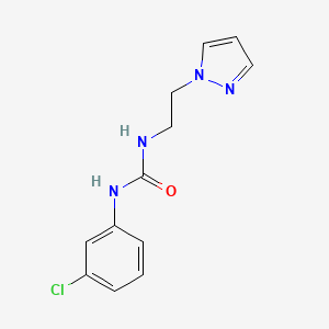 molecular formula C12H13ClN4O B4576831 N-(3-chlorophenyl)-N'-[2-(1H-pyrazol-1-yl)ethyl]urea 