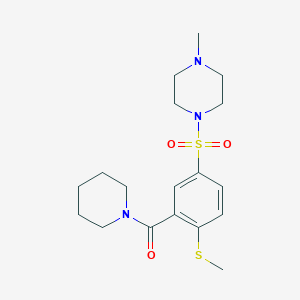 1-methyl-4-{[4-(methylthio)-3-(1-piperidinylcarbonyl)phenyl]sulfonyl}piperazine