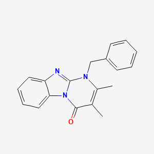 molecular formula C19H17N3O B4576903 1-benzyl-2,3-dimethylpyrimido[1,2-a]benzimidazol-4(1H)-one 