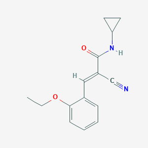 molecular formula C15H16N2O2 B457694 2-cyano-N-cyclopropyl-3-(2-ethoxyphenyl)acrylamide 
