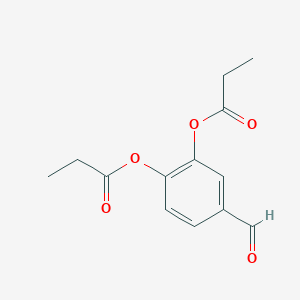 molecular formula C13H14O5 B4576944 (4-Formyl-2-propanoyloxyphenyl) propanoate 