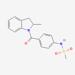 N-{4-[(2-methyl-2,3-dihydro-1H-indol-1-yl)carbonyl]phenyl}methanesulfonamide