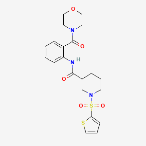 N-[2-(MORPHOLINE-4-CARBONYL)PHENYL]-1-(THIOPHENE-2-SULFONYL)PIPERIDINE-3-CARBOXAMIDE