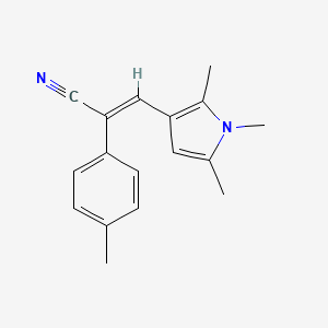 molecular formula C17H18N2 B4577002 (2E)-2-(4-methylphenyl)-3-(1,2,5-trimethyl-1H-pyrrol-3-yl)prop-2-enenitrile 