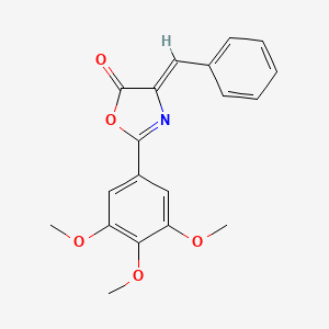 molecular formula C19H17NO5 B4577252 (4Z)-4-benzylidene-2-(3,4,5-trimethoxyphenyl)-1,3-oxazol-5(4H)-one CAS No. 5689-08-7