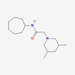 N-cycloheptyl-2-(3,5-dimethyl-1-piperidinyl)acetamide