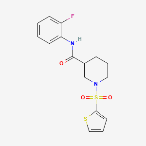 N-(2-fluorophenyl)-1-(2-thienylsulfonyl)-3-piperidinecarboxamide