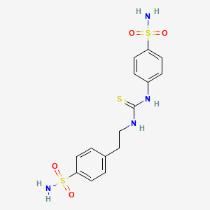 4-{2-[({[4-(aminosulfonyl)phenyl]amino}carbonothioyl)amino]ethyl}benzenesulfonamide