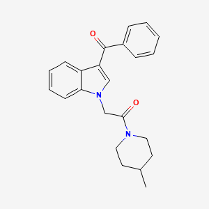 {1-[2-(4-methyl-1-piperidinyl)-2-oxoethyl]-1H-indol-3-yl}(phenyl)methanone