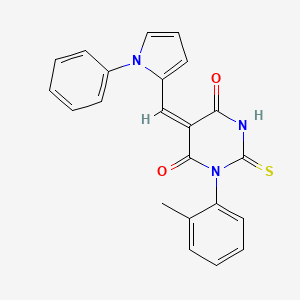1-(2-methylphenyl)-5-[(1-phenyl-1H-pyrrol-2-yl)methylene]-2-thioxodihydro-4,6(1H,5H)-pyrimidinedione
