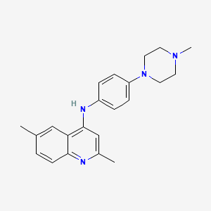 2,6-dimethyl-N-[4-(4-methyl-1-piperazinyl)phenyl]-4-quinolinamine