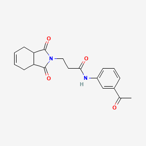 N-(3-acetylphenyl)-3-(1,3-dioxo-1,3,3a,4,7,7a-hexahydro-2H-isoindol-2-yl)propanamide