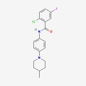 2-chloro-5-iodo-N-[4-(4-methyl-1-piperidinyl)phenyl]benzamide