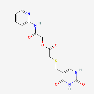 2-oxo-2-(2-pyridinylamino)ethyl {[(2,4-dioxo-1,2,3,4-tetrahydro-5-pyrimidinyl)methyl]thio}acetate